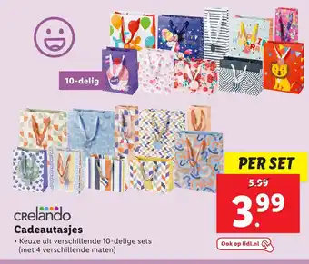 Lidl Cadeautasjes aanbieding