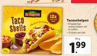 Lidl Tacoschelpen 150 g aanbieding