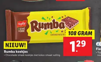 Lidl RRumba koekjes 108 GRAM aanbieding