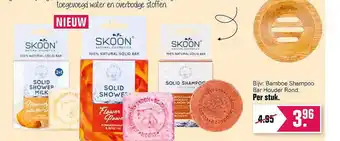 De Online Drogist Skoon bamboe shampoo bar houder rond aanbieding