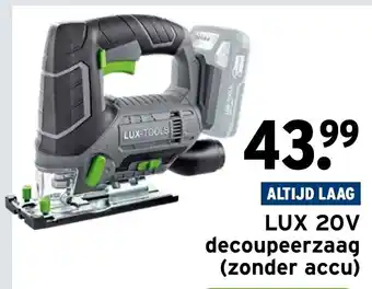 GAMMA Lux-Tools 20V Decoupeerzaag zonder accu aanbieding