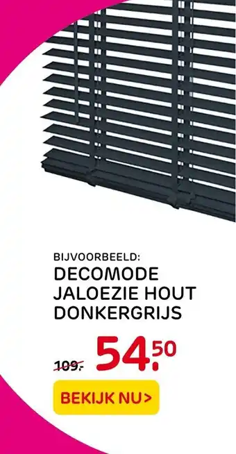 Praxis Decomode Jaloezie Hout Donkergrijs aanbieding