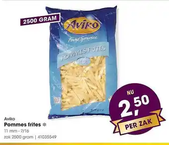 HANOS Aviko pommes frites 2500 gram aanbieding