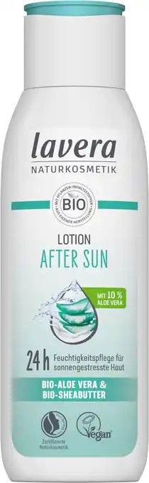 Amazon lavera After Sun Lotion, 24 uur vochtinbrengende crème, rustgevend en verkoelend, zonwering, veganistisch, natuurlijke kosket aanbieding