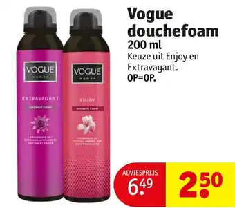 Kruidvat Vogue douchefoam 200ml aanbieding