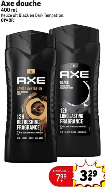 Kruidvat Axe douche 400ml aanbieding