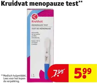 Kruidvat menopauze test aanbieding