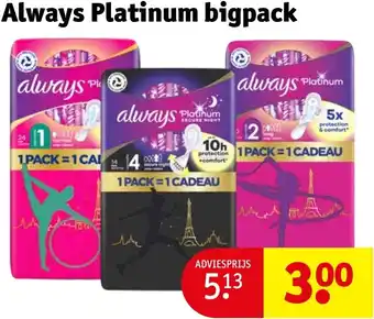 Kruidvat Always Platinum bigpack aanbieding