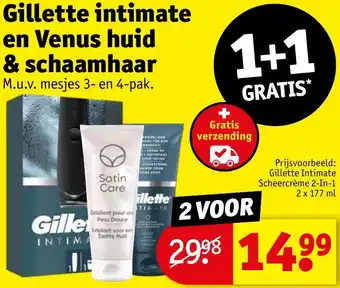 Kruidvat Gillette intimate en Venus huid & schaamhaar 177ml aanbieding