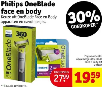 Kruidvat Philips OneBlade face en body aanbieding