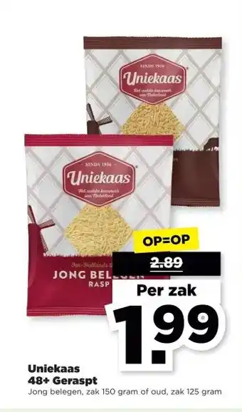 PLUS Uniekaas 48+ Geraspt aanbieding