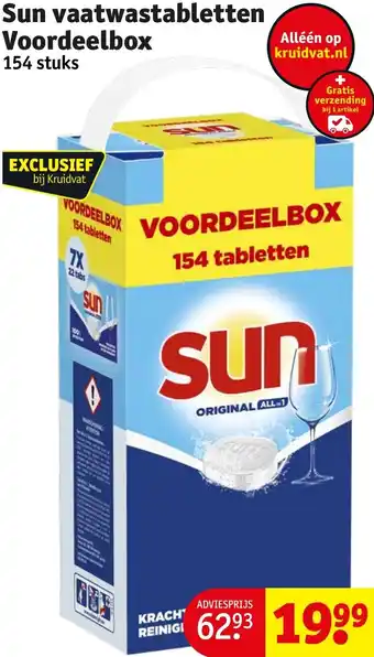 Kruidvat Sun vaatwastabletten Voordeelbox aanbieding