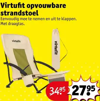 Kruidvat Virtufit opvouwbare strandstoel aanbieding