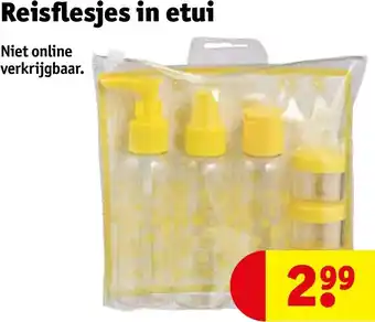 Kruidvat Reisflesjes in etui aanbieding