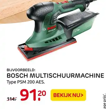 Praxis Bosch multischuurmacine PSM 200 AES aanbieding