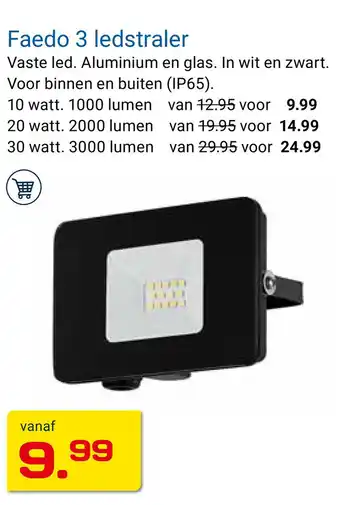 Kluswijs Faedo 3 ledstraler aanbieding