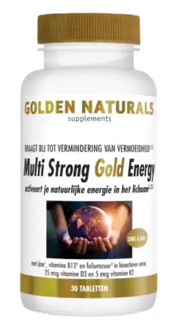 De Online Drogist Golden Naturals Multi Strong Gold Energy Tabletten aanbieding