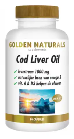 De Online Drogist Golden Naturals Cod Liver Oil Capsules aanbieding