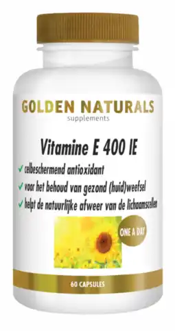 De Online Drogist Golden Naturals Vit E 400ie Capsules aanbieding