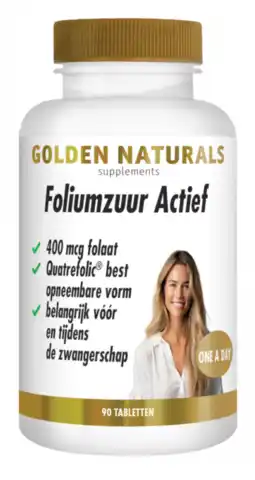 De Online Drogist Golden Naturals Foliumzuur Actief Tabletten aanbieding