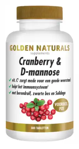 De Online Drogist Golden Naturals Cranberry & D-Mannose Tabletten aanbieding