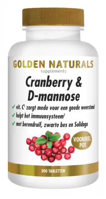 De Online Drogist Golden Naturals Cranberry & D-Mannose Tabletten aanbieding