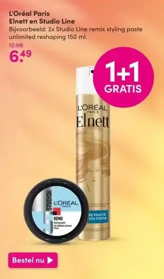 DA L'Oréal Paris Elnett en Studio Line aanbieding
