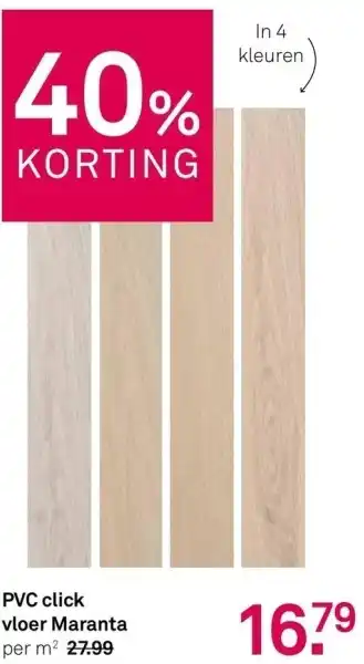 Karwei Pvc click vloer maranta aanbieding