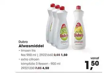 HANOS Dubro afwasmiddel 900 ml aanbieding