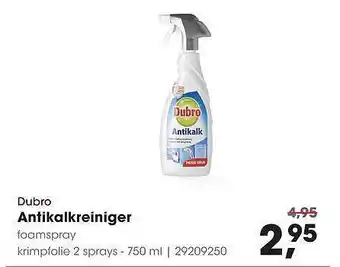 HANOS Dubro antikalkreiniger foamspray 750 ml aanbieding