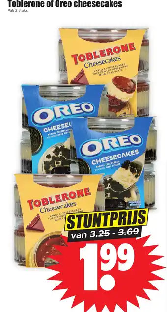 Dirk Toblerone of Oreo cheesecakes aanbieding