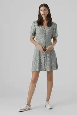 Wehkamp VERO MODA jurk VMALBA met stippen mintgroen/wit aanbieding