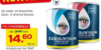 Kluswijs Zijdeglanslak 750ml aanbieding