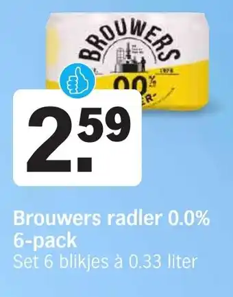 Albert Heijn Brouwers radler 0.0% aanbieding