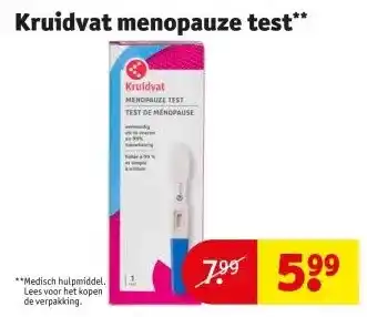 Kruidvat Kruidvat menopauze test aanbieding