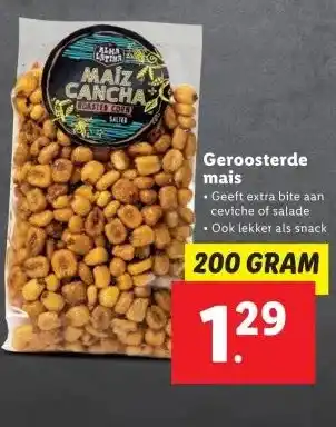 Lidl Geroosterde mais aanbieding