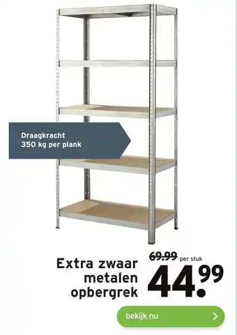 GAMMA Extra zwaar metalen opbergrek aanbieding