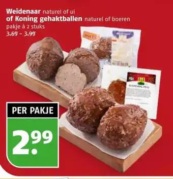 Poiesz Weidenaar of koning gehaktballen aanbieding