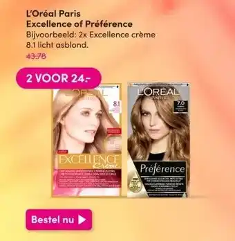 DA L'Oréal Paris Excellence of Préférence aanbieding