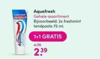 DA Aquafresh Gehele assortiment aanbieding