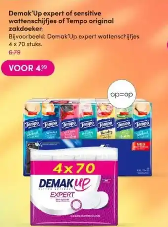 DA Demak'Up expert wattenschijfjes 4 x 70 stuks. aanbieding
