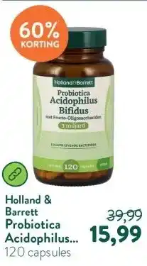 Holland & Barrett Probiotica Acidophilus Bifidus met Fructo-Oligosacchariden 3mld aanbieding