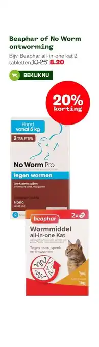 Welkoop Beaphar of No Worm ontworming aanbieding