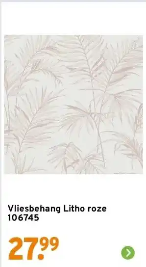 GAMMA Vliesbehang Litho roze 106745 aanbieding