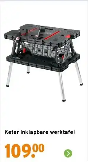 GAMMA Keter inklapbare werktafel aanbieding