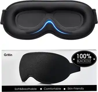 Amazon Gritin 100% Verduisterende Slaapmaskers voor Dames en Heren - Zonder Oogdruk - Ergonomisch Ontwerp 3D-Uitsparing Oogbeweging aanbieding