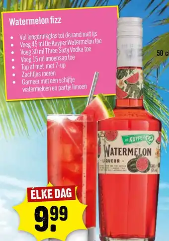 Dirck 3 De Kuyper Watermelon 50 cl aanbieding