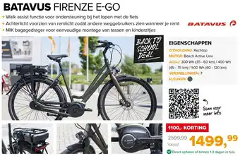 12GO Biking BATAVUS FIRENZE E-GO aanbieding