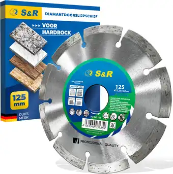 Amazon S&R Diamantsnijschijf, Snijschijf 125 x 22,5 mm voor het snijden van graniet, steen, natuursteen, marmer, metselwerk. Profess aanbieding