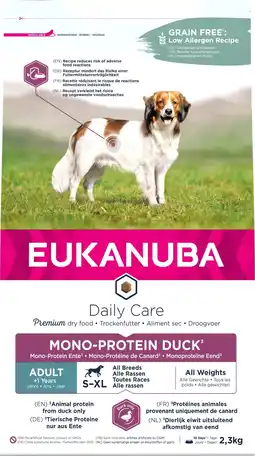 Intratuin Eukanuba hondenbrokken Mono Protein adult eend 2,3 kg aanbieding